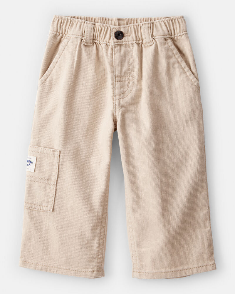Baby Boy  Wide-Leg Carpenter Twill Pants - Khaki, image 1 of 5 slides