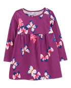 Toddler Butterfly Jersey Dress, image 1 of 4 slides