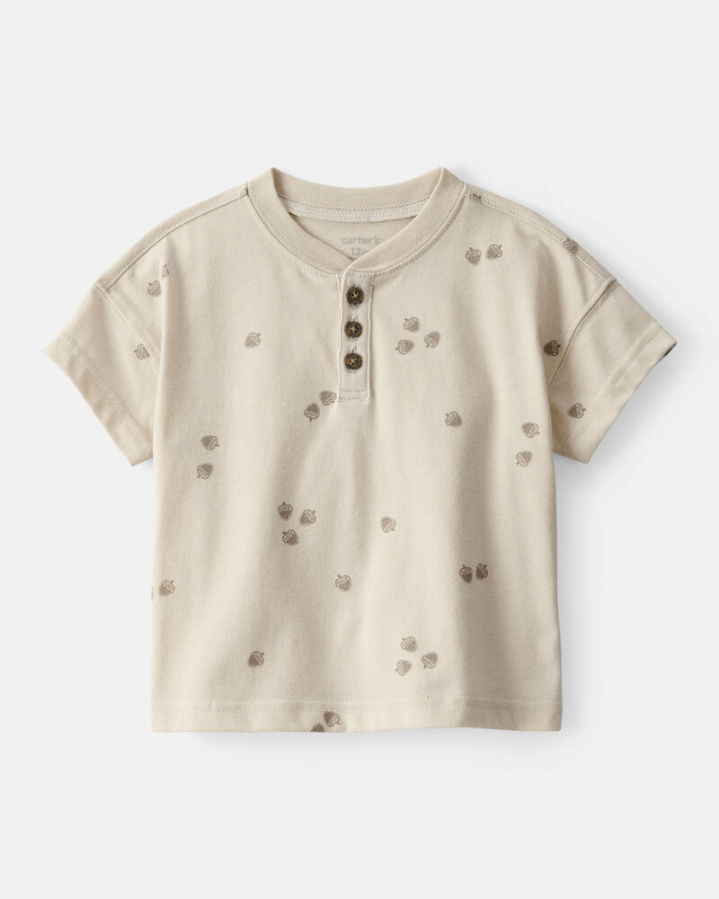 Baby Boy Acorn Short-Sleeve Tee - Brown, image 1 of 3 slides