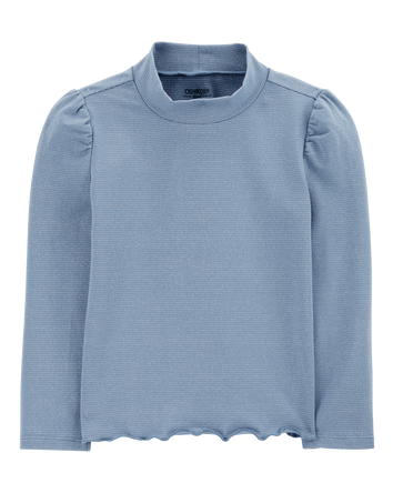 Toddler Lettuce-Hem Mock-Neck Top
, 