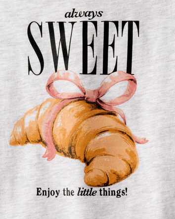 Girls Always Sweet Long-Sleeve Graphic Tee - Grey, 