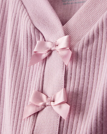 Girls 2-Piece Long-Sleeve Tee & Pant Set - Pink, 