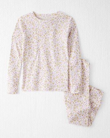 Toddler Girl Organic Cotton  Pajamas in Botanic Muse Print, 