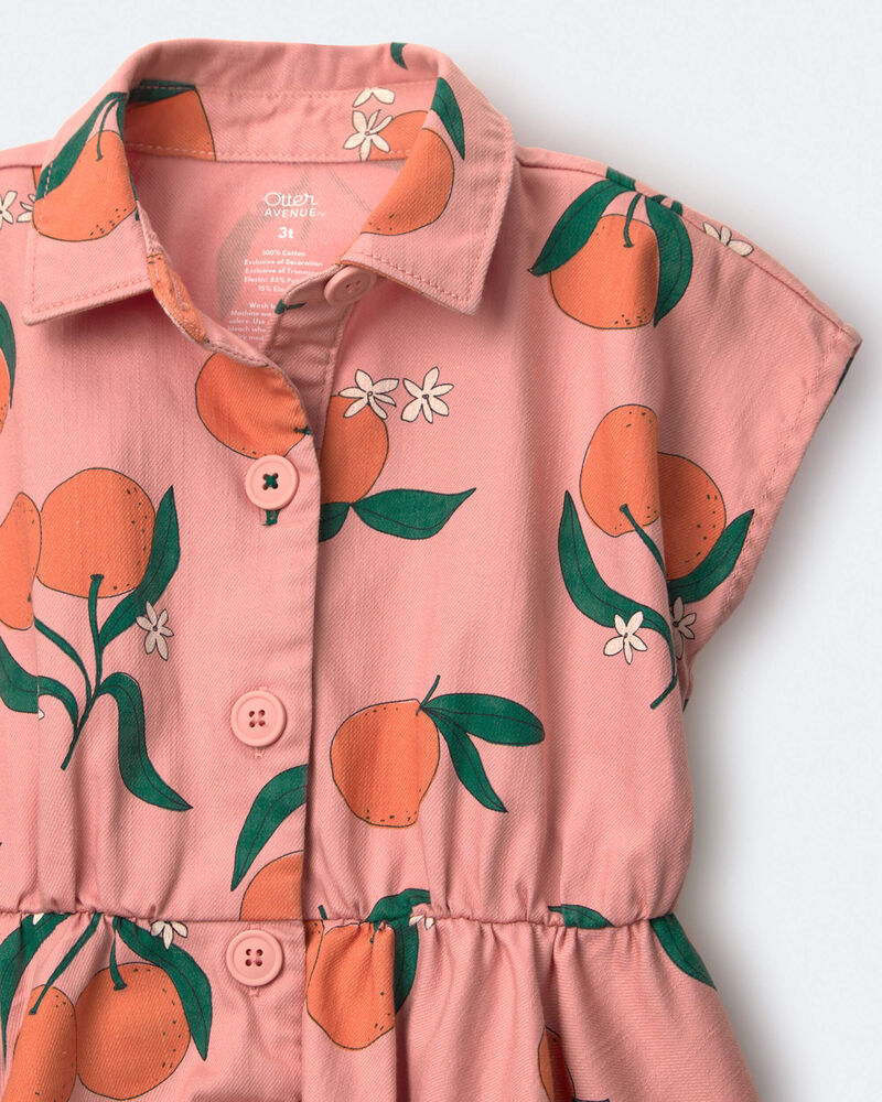 Toddler Girl Avenue Twirl&trade; Dress in Clementine Grove Print - Light Pink, image 5 of 5 slides