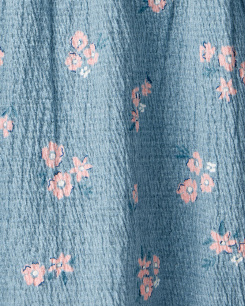 Baby Girl 2-Piece Floral Long-Sleeve Dress Set - Blue, image 4 of 6 slides