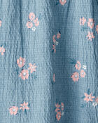 Baby Girl 2-Piece Floral Long-Sleeve Dress Set - Blue, image 4 of 6 slides