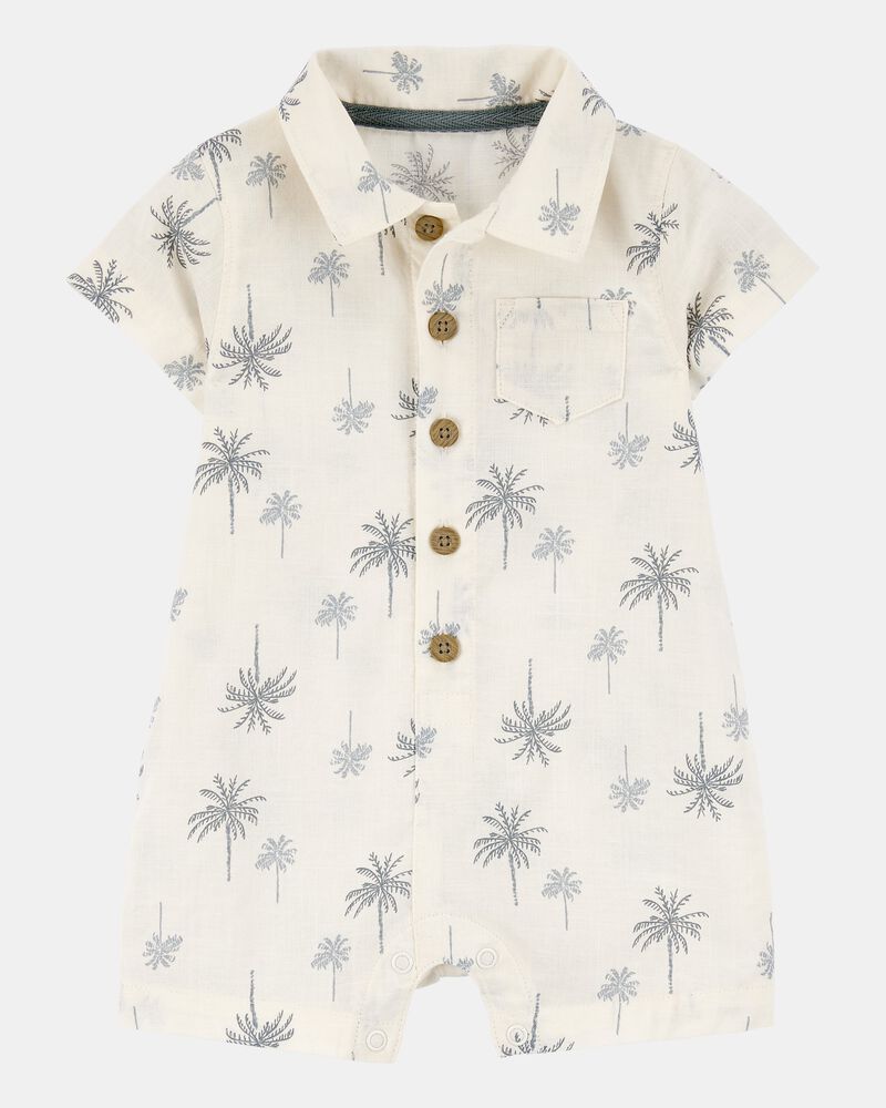 Baby Palm Tree Cotton Romper, image 1 of 3 slides