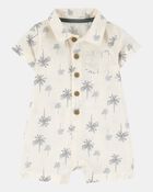 Baby Palm Tree Cotton Romper, image 1 of 3 slides
