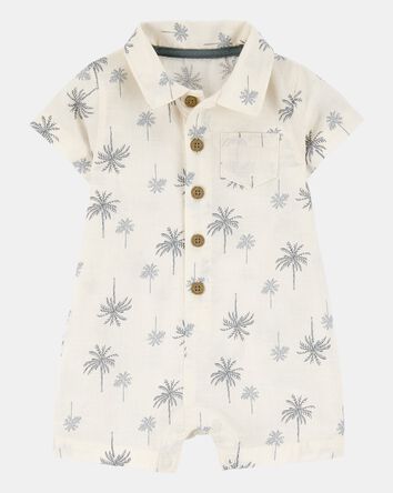 Baby Palm Tree Cotton Romper, 