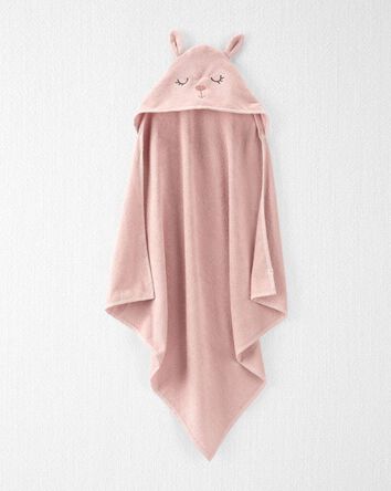 Baby Girl Organic Cotton Towel, 