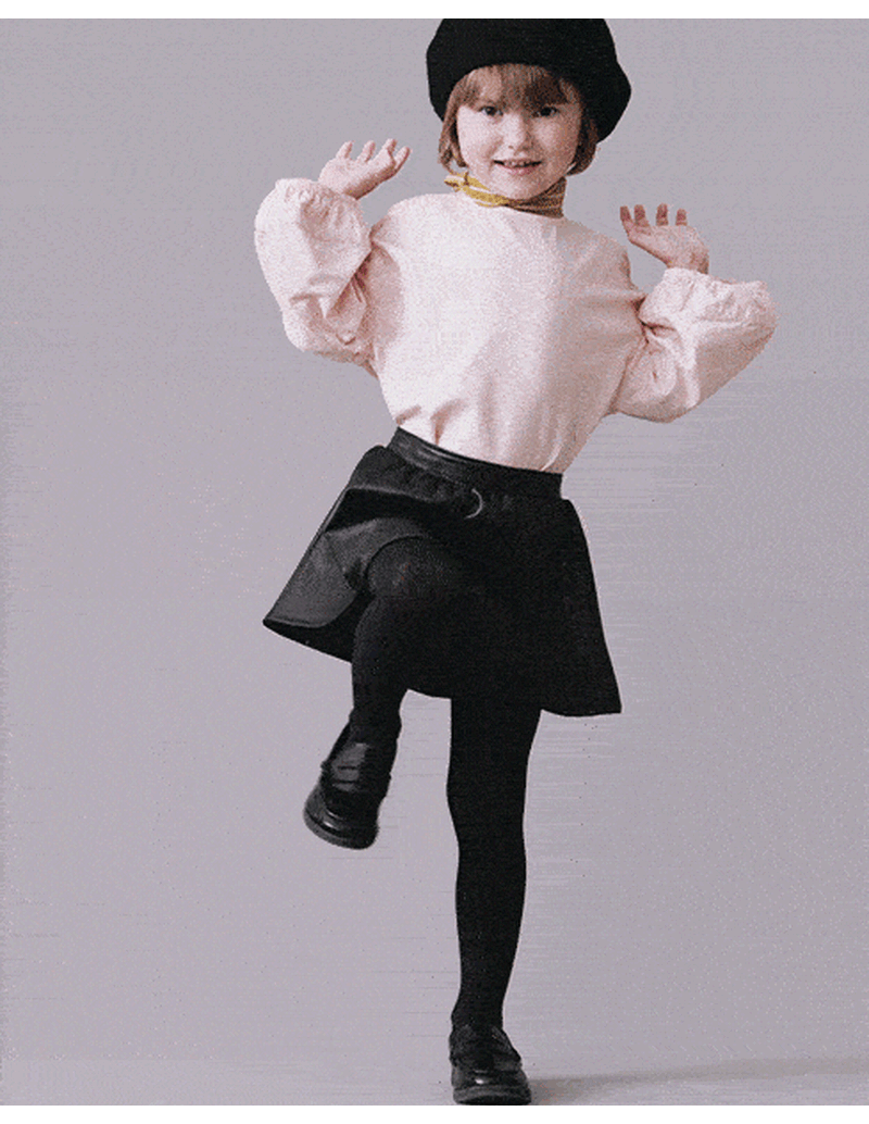 Toddler Girl Reagan Skort in Faux Leather - Black, image 1 of 8 slides