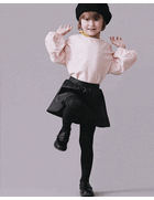 Toddler Girl Reagan Skort in Faux Leather - Black, image 1 of 8 slides