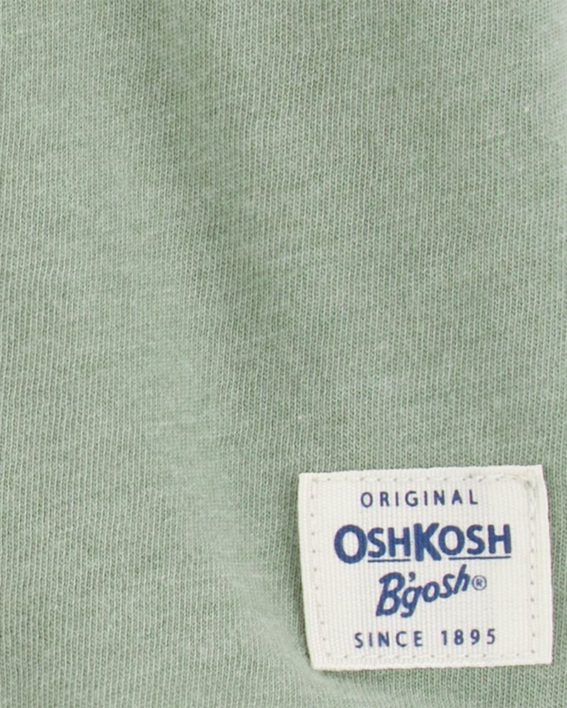 Toddler Pocket Henley Tee - Green, image 2 of 3 slides
