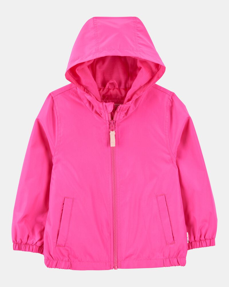 Baby Girl Solid Windbreaker Jacket - Pink, image 1 of 3 slides