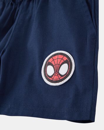 Toddler 2-Piece Spider-Man Tee & Short Set - Heather/Navy, 