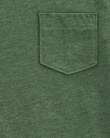 Baby Solid Short-Sleeve Pocket Tee - Dark Green, 
