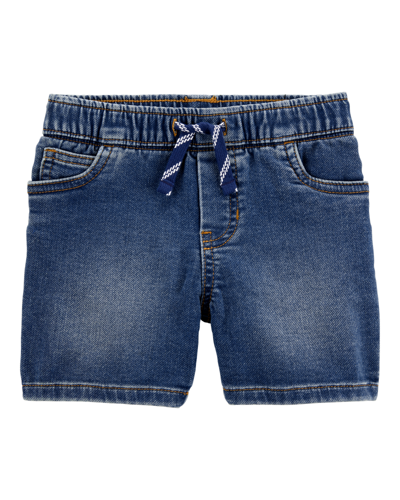 Baby Pull-On Denim Shorts - Navy, image 1 of 5 slides