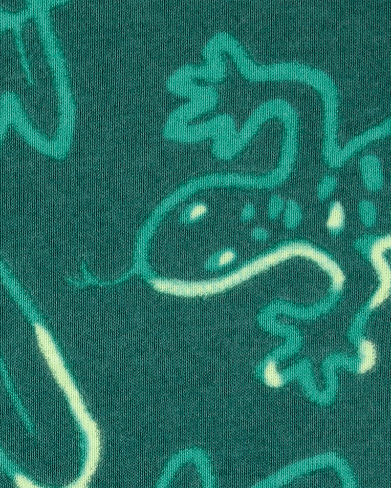 Baby Boy 4-Piece Lizard Cotton Blend Pajamas - Green, image 2 of 4 slides