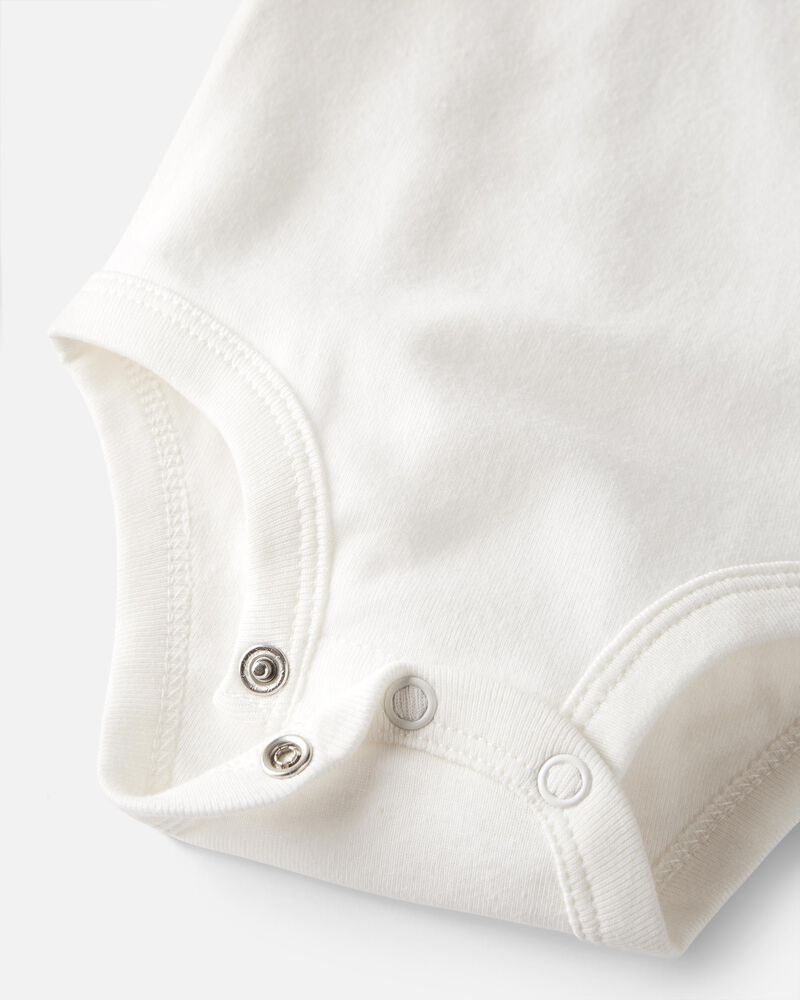 3-Pack Organic Cotton Rib Bodysuits, image 2 of 4 slides