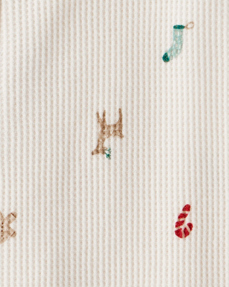 Toddler 2-Pack Christmas Cotton Snug Fit 1-Piece Pajamas - Red/White, image 3 of 5 slides