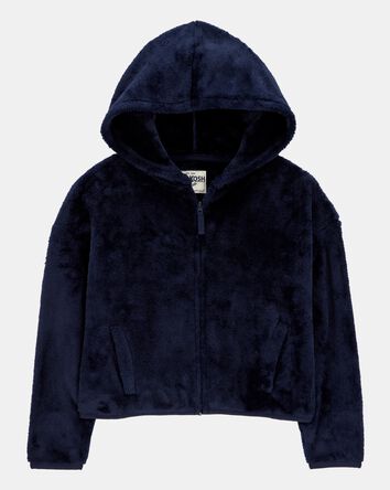 Kid Sherpa Uniform Hooded Jacket - Navy, 