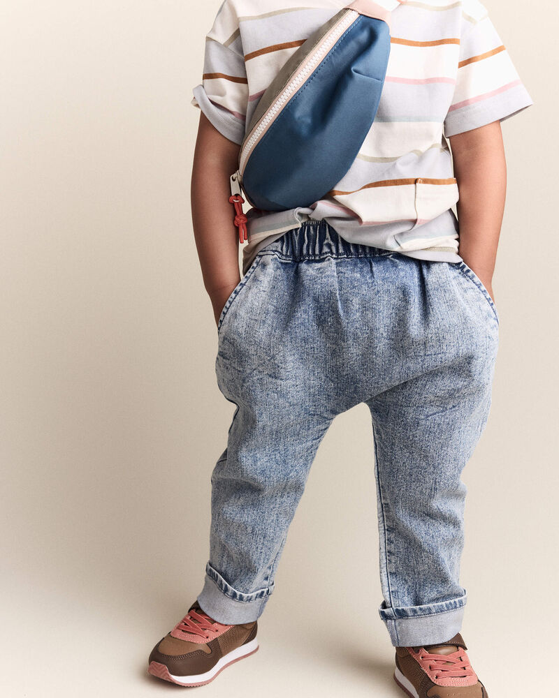Toddler Playground Pant in Avenue Wash Denim - Blue, image 6 of 7 slides