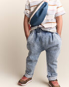 Toddler Playground Pant in Avenue Wash Denim - Blue, image 6 of 7 slides