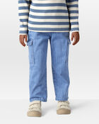 Toddler Organic Cotton Denim Cargo Pants, image 3 of 8 slides