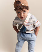 Toddler Playground Pant in Avenue Wash Denim - Blue, image 3 of 7 slides