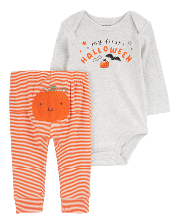Baby 2-Piece My First Halloween Bodysuit Pant Set, 