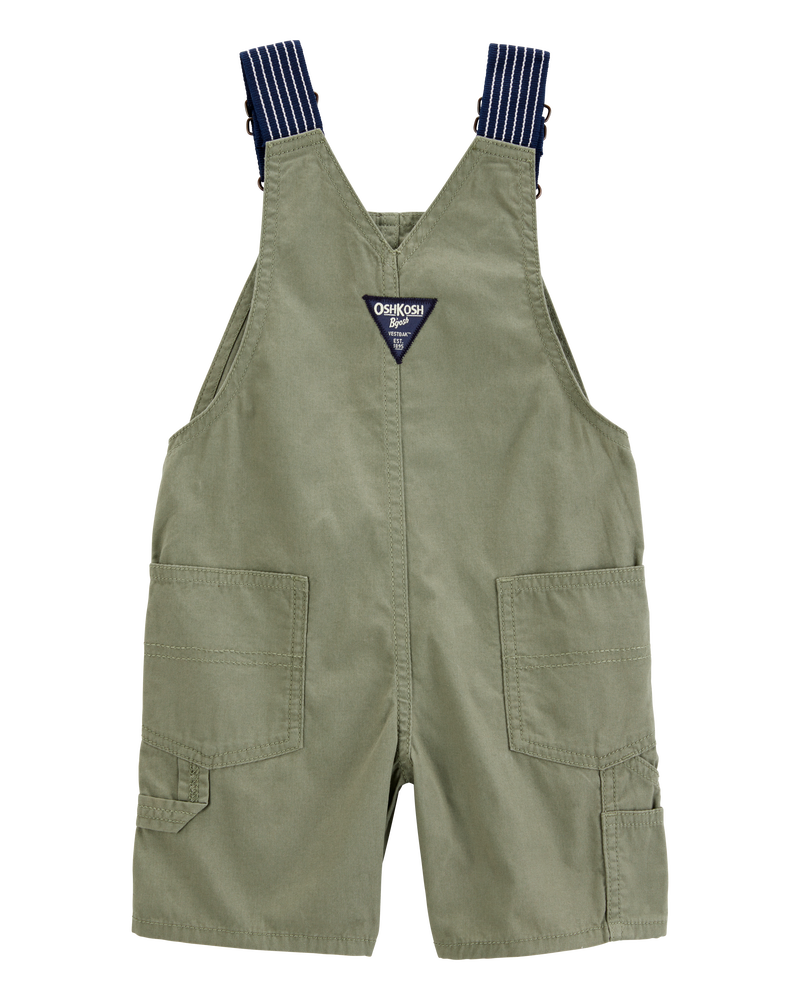 Toddler Canvas Shortalls - Green, image 2 of 4 slides