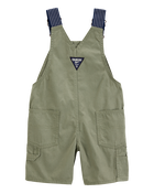 Toddler Canvas Shortalls - Green, image 2 of 4 slides
