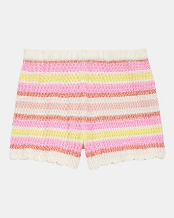 Kid Striped Crotchet Knit Shorts, 