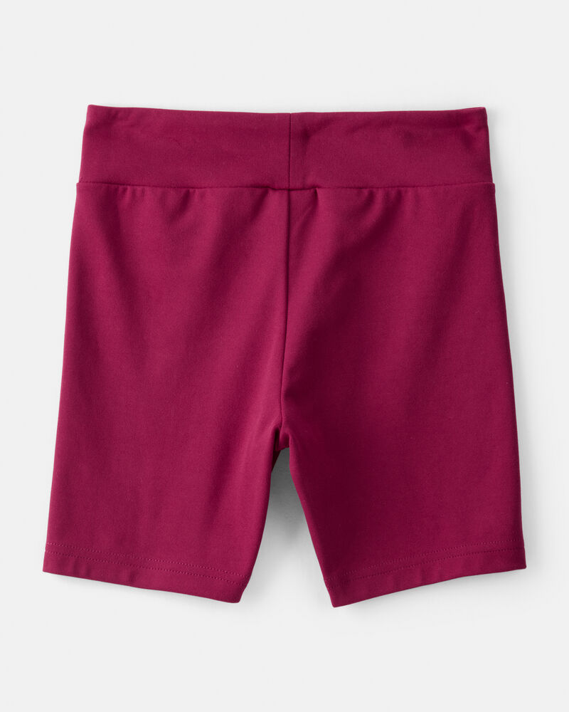 Girls 2-Piece Fashion Top & Bike Shorts Set - Burgundy, image 5 of 6 slides