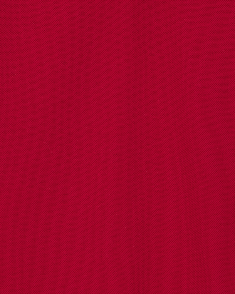 Kid 2-Pack Pique Uniform Polo Shirts - Red, image 3 of 3 slides