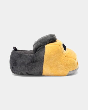Toddler Boy Truck Slippers - Yellow/Grey, 