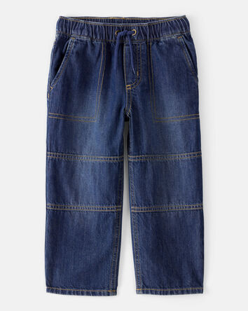 Toddler Boy  Wide-Leg Pull-On Denim Jeans - Dark Wash, 