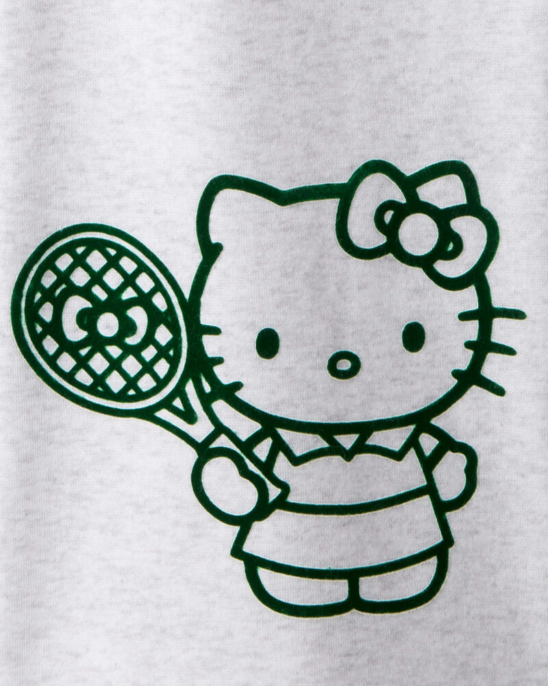 Girls 2-Piece Hello Kitty&reg; Pullover Sweatshirt & Sweatpants Set - Grey, image 8 of 8 slides