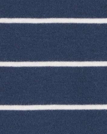 Toddler Boy Striped Snug Fit Cotton 1-Piece Pajamas - Navy, 