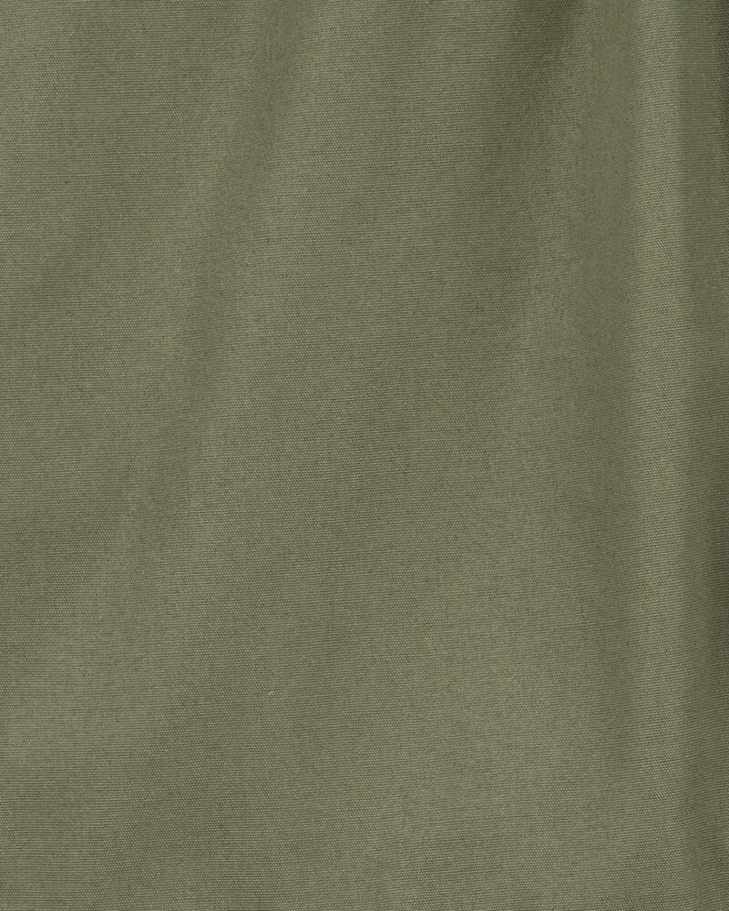 Baby Pull-On Poplin Shorts - Green, image 3 of 4 slides