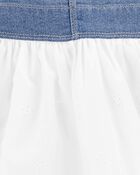 Toddler Denim Eyelet Jumper Dress, image 3 of 4 slides