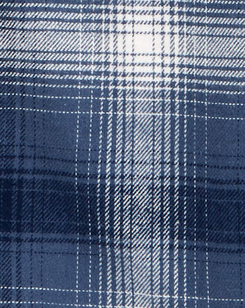 Kid Plaid Button-Front Shacket, 