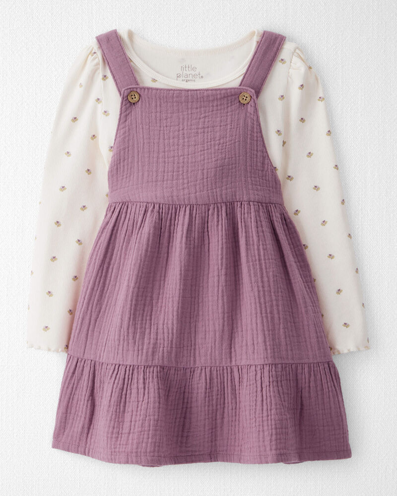 Toddler Girl 2-Piece Organic Cotton Jumper Set, image 1 of 5 slides