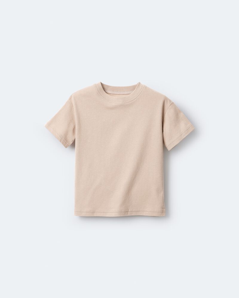 Toddler Short-Sleeve Relaxed Tee - Tan, image 2 of 6 slides
