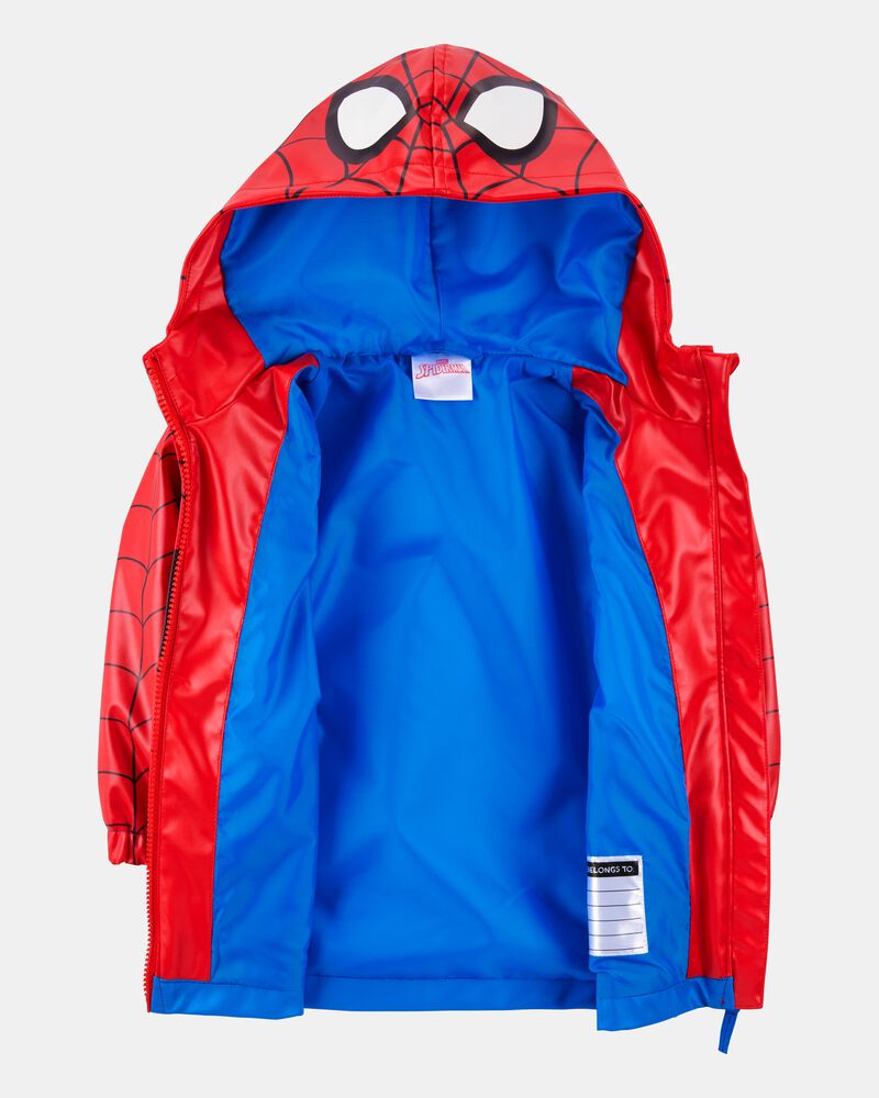 Toddler Boy Spider-Man Rain Jacket - Red, image 2 of 4 slides