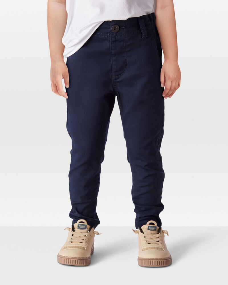 Toddler 3-Pack Slim Tapered Chino Pants - Navy, image 5 of 8 slides