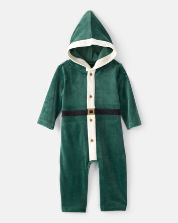 Baby Elf Hooded Jumpsuit - Green, 