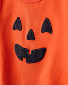 Baby Halloween Pumpkin Jumpsuit - Orange, image 2 of 4 slides