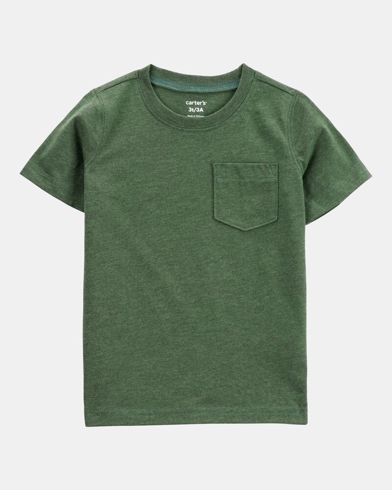 Toddler Boy Solid Short-Sleeve Tee - Green, image 1 of 3 slides