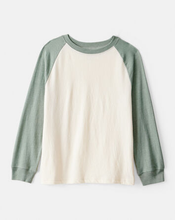 Boys Long-Sleeve Raglan Tee - Green, 